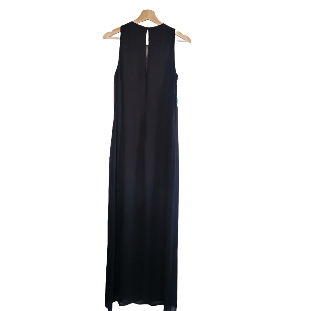ZARA Trafaluc Sheer Beaded Overlay Maxi Sleeveless Dress - Size S - Picture 3 of 10